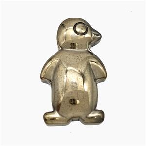 Hematite Penguin Decoration No-Hole, approx 18-30mm