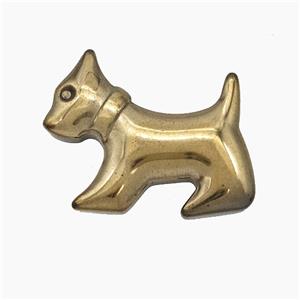 Hematite Dog Decoration No-Hole, approx 25-28mm