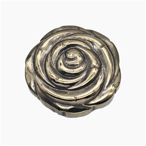Hematite Flower Decoration No-Hole, approx 40mm
