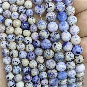 Natural River Jasper Beads Smooth Round Dye, approx 12mm