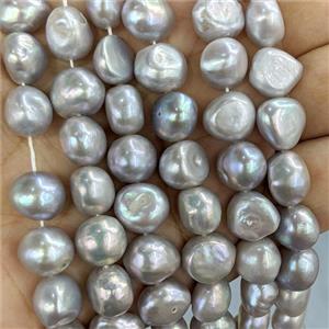 Gray Pearl Beads Freeform B-Grade, approx 10-12mm