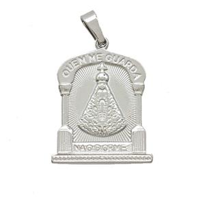 Raw Stainless Steel Pope Pendant Crown, approx 20-24mm
