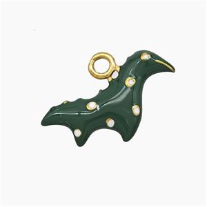 Enamel Stainless Steel Pendant, Gold Plated, approx 11-18mm