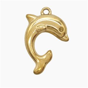 Stainless Steel Pendant, Gold plated, approx 13-19mm