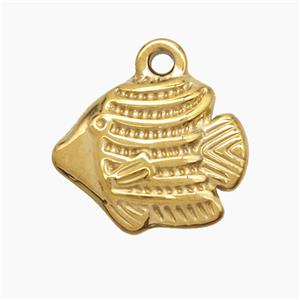 Stainless Steel Pendant, Gold plated, approx 14-18mm