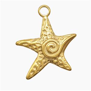 Stainless Steel Pendant, Gold plated, approx 20mm