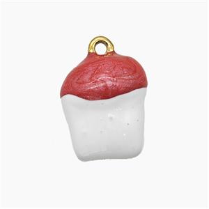 Stainless Steel Ice Cream Pendant Enamel Gold Plated, approx 13-16mm