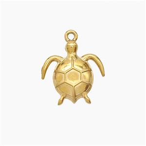 Enamel Stainless Steel Pendant, Gold plated, approx 13.5mm
