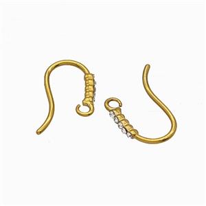 Stainless Steel Hook Earrings Pave Rhinestone Gold Plated, approx 8-16mm