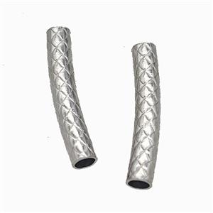 Raw Stainless Steel Tube Beads Curving Large Hole, approx 6-35mm, 5mm hole