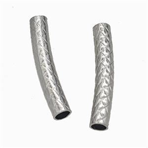 Raw Stainless Steel Tube Beads Curving Large Hole, approx 6-40mm, 5mm hole