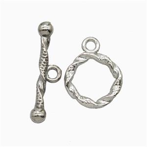 Raw Stainless Steel Toggle Clasp, approx 14mm, 25mm