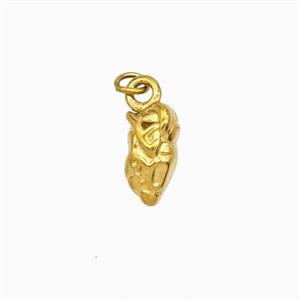 Stainless Steel Pupa Pendant Gold plated, approx 5-11mm
