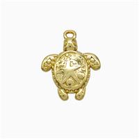 Copper Tortoise Pendant Starfish Gold Plated, approx 12.5-14mm
