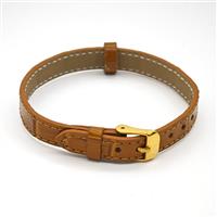 Brown PU Leather Strap Bracelet, approx 10mm, 21cm length
