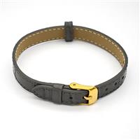DeepGray PU Leather Strap Bracelet, approx 10mm, 21cm length