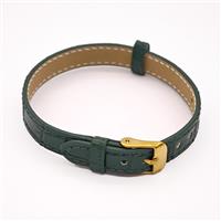 Darkgreen PU Leather Strap Bracelet, approx 10mm, 21cm length