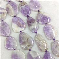 Natural Purple Chalcedony Slice Beads Freeform, approx 20-38mm