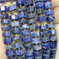 Natural Blue Sodalite Heishi Beads, approx 10mm
