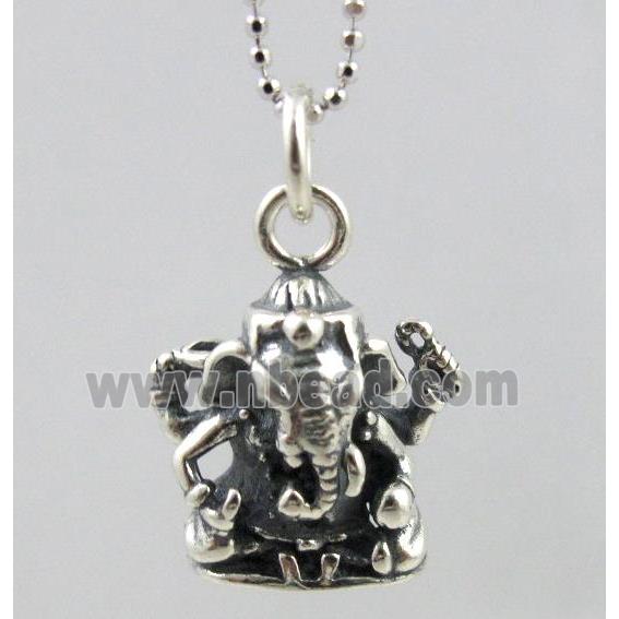Thailand Sterling Silver pendant, antique silver
