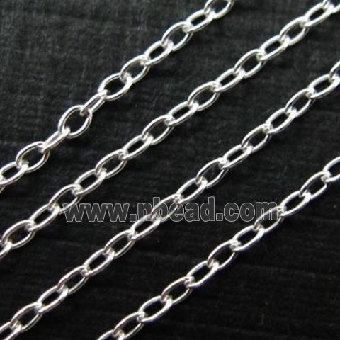 Sterling Silver Tiny Cable Oval Chain