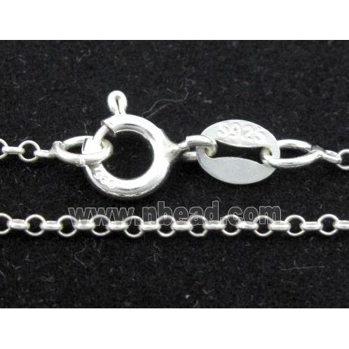 Sterling Silver necklace, o-ring chain