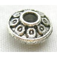 Tibetan Silver Flying Saucer Beads