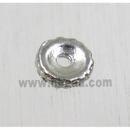 tibetan silver zinc beadcap, non-nickel