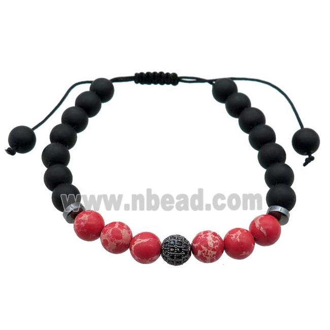 black mattte Onyx Agate Bracelets, adjustable