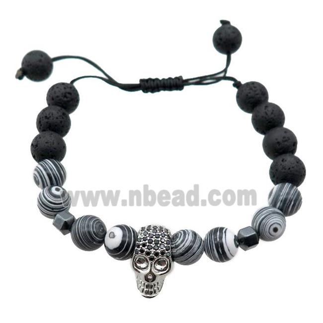 black Lava Bracelet, adjustable