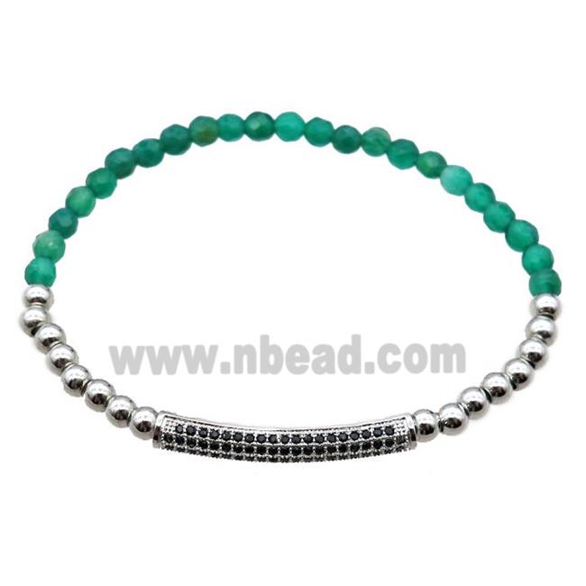green agate stretchy bracelets