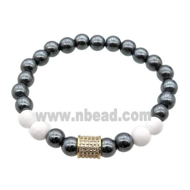 black Hematite Bracelets, stretchy