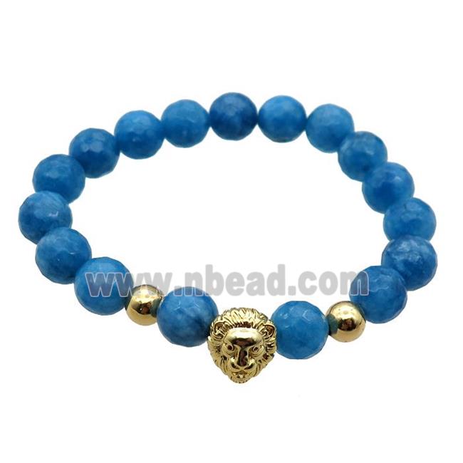 blue jade bracelet, stretchy