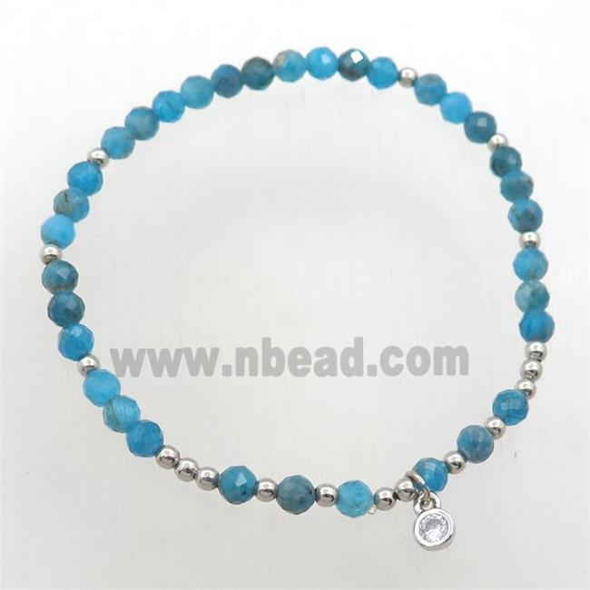 blue Apatite Bracelets, stretchy
