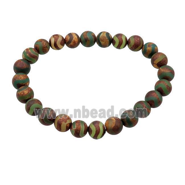 stretchy Tibetan Agate bracelets wave round