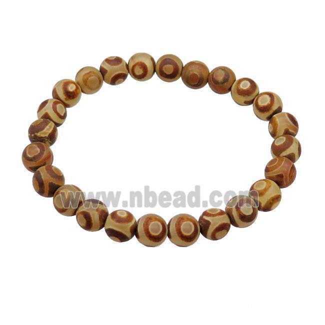 stretchy Tibetan Agate bracelet line round