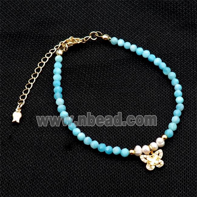 Green Amazonite Bracelet With Pearl