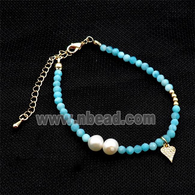Green Amazonite Bracelet With Pearl
