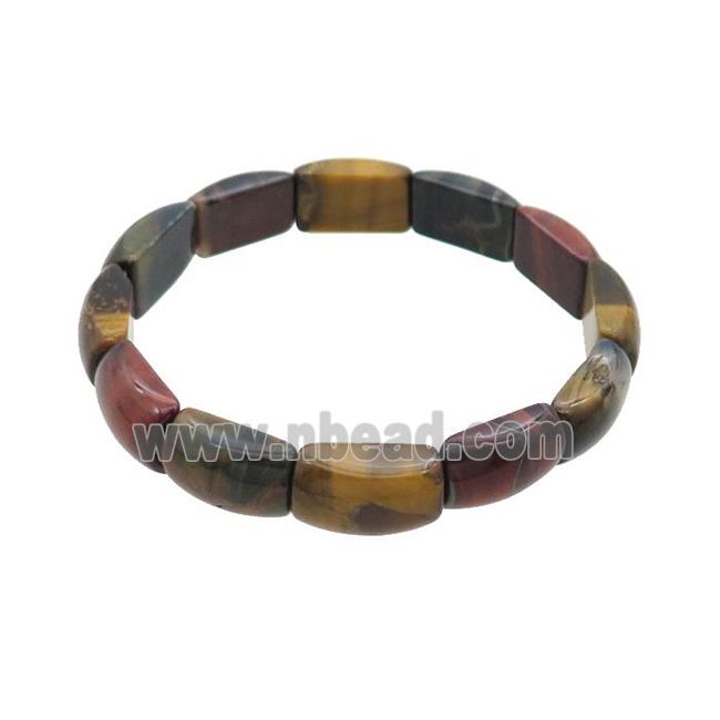 Multicolor Tiger Eye Stone Bracelet Stretchy