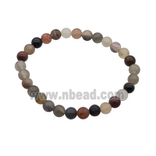 Natural Chinese Tourmaline Bracelet Stretchy Multicolor