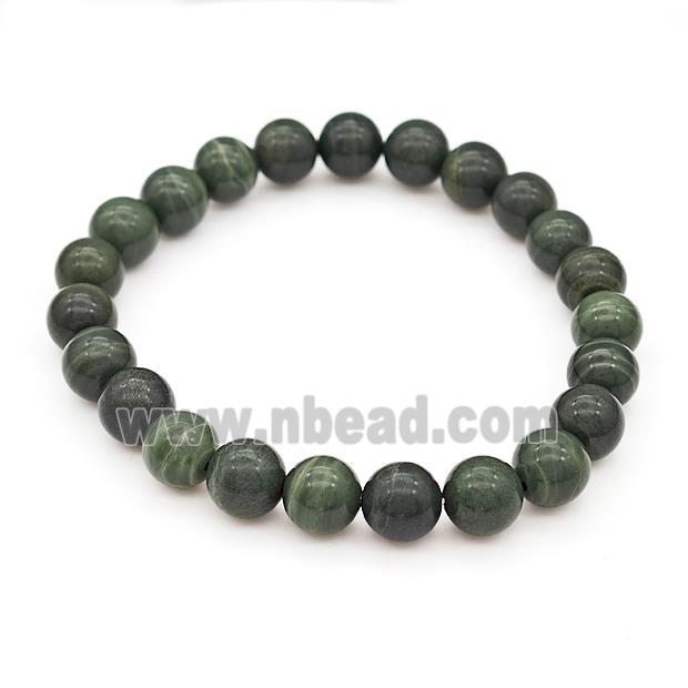 Green Agate Bracelets Dye Stretchy