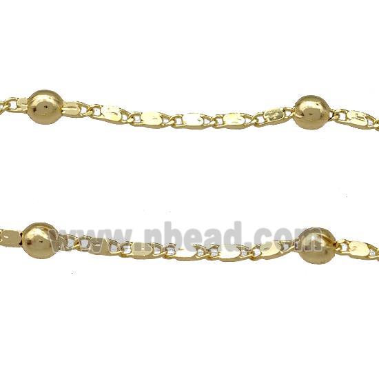 Copper Chain Ball Gold Plated