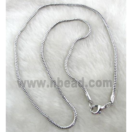 Platinum Plated Copper Snake Chains