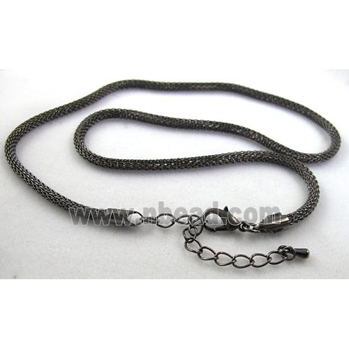 Black copper chain necklace