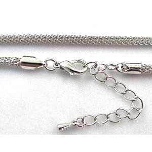 copper necklace chain, platinum plated