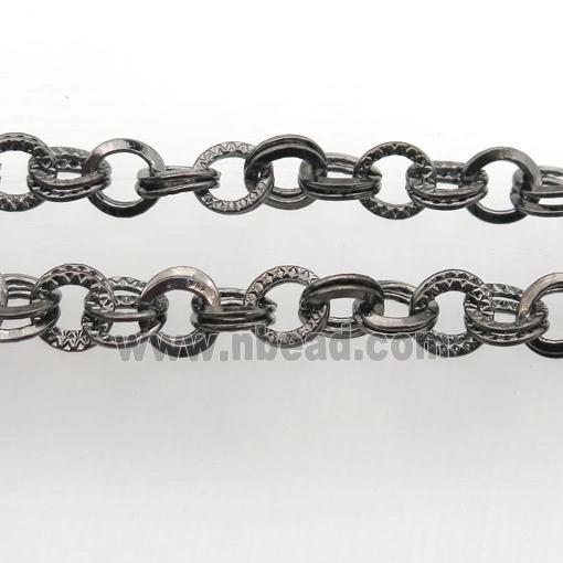 Iron chain, black plated