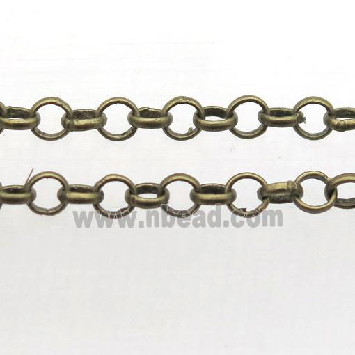 brass chain, antique bronze