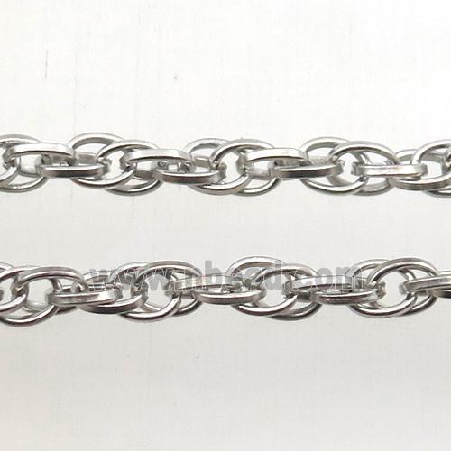 iron Rope Chain, platinum plated