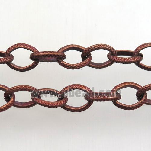 iron chain, antique red