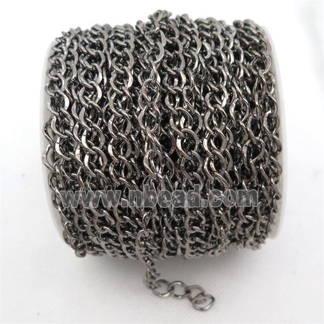 iron chain, black plated